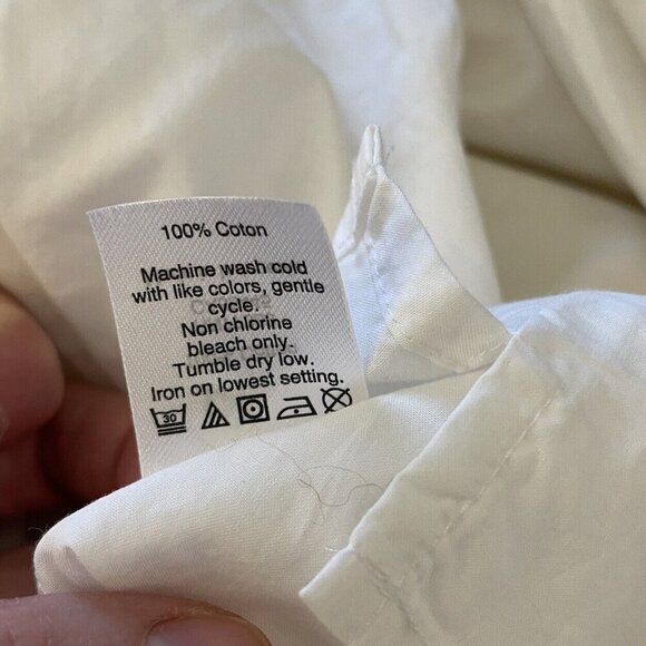 J.CREW Womens NWT Bell Flare Sleeve Blouse Sz M White Ribbon Modest Dressy Boho - Picture 8 of 11